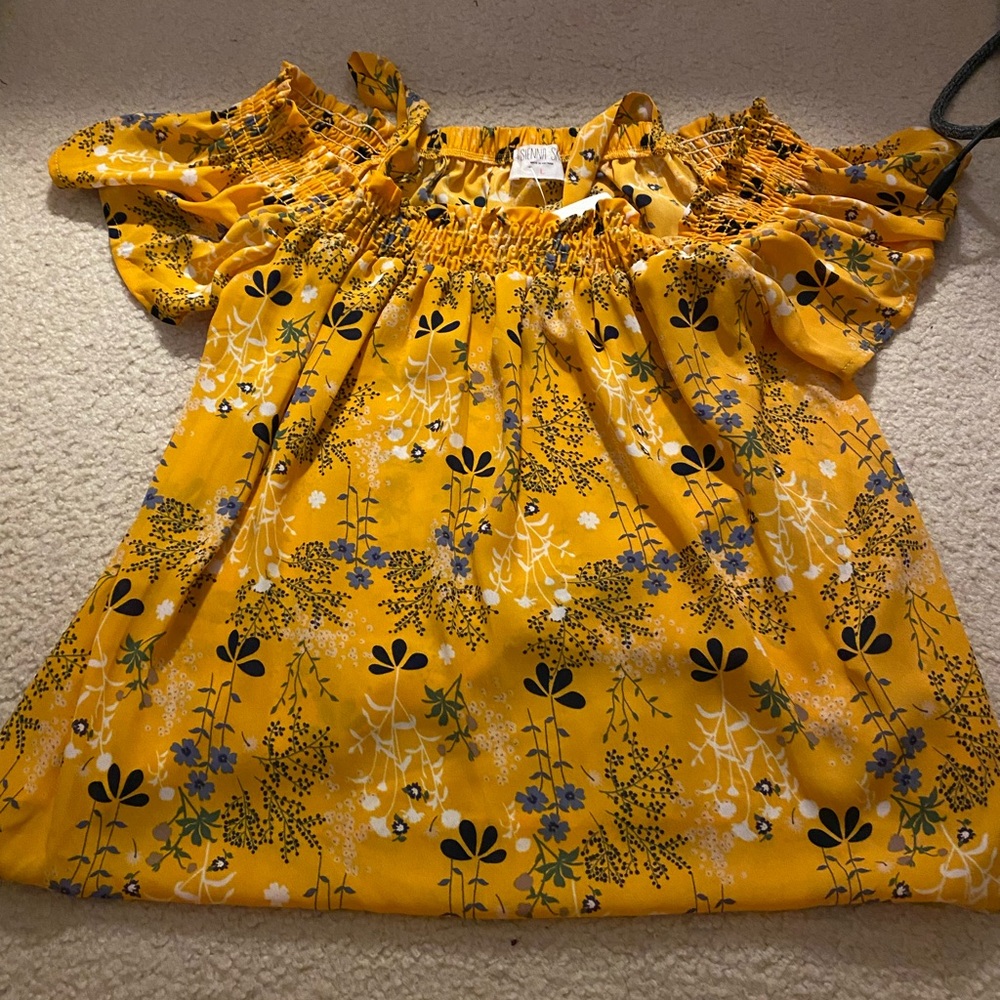 Floral Yellow Women’s Top